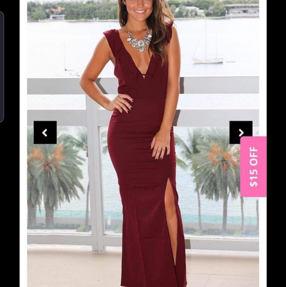 Prom dress brand new. Still with tags. Burgundy - Picture 1 of 1